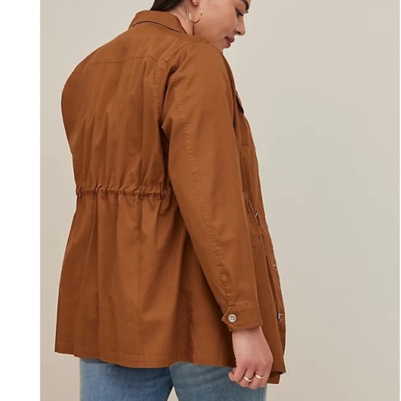 TWILL LONG LINE SHACKET - Picture 3 of 5